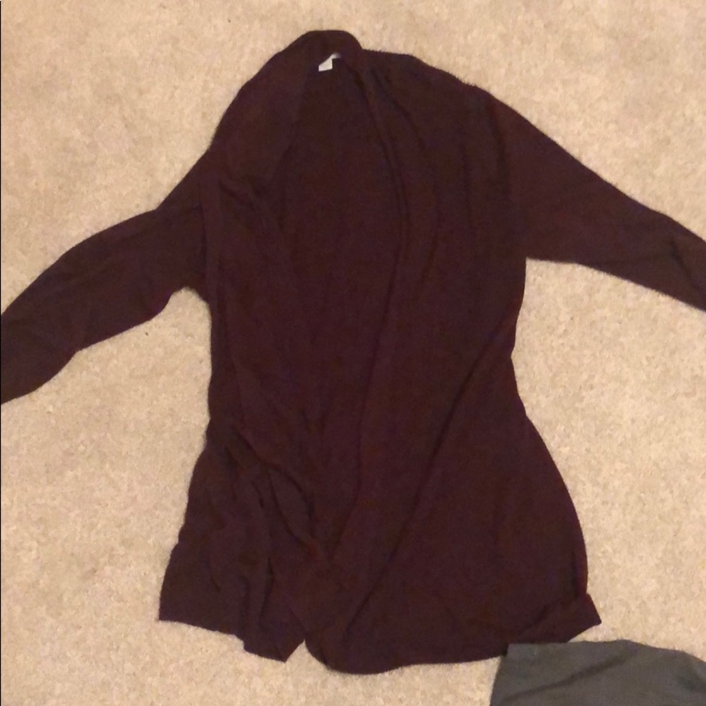 Burgundy cardigan